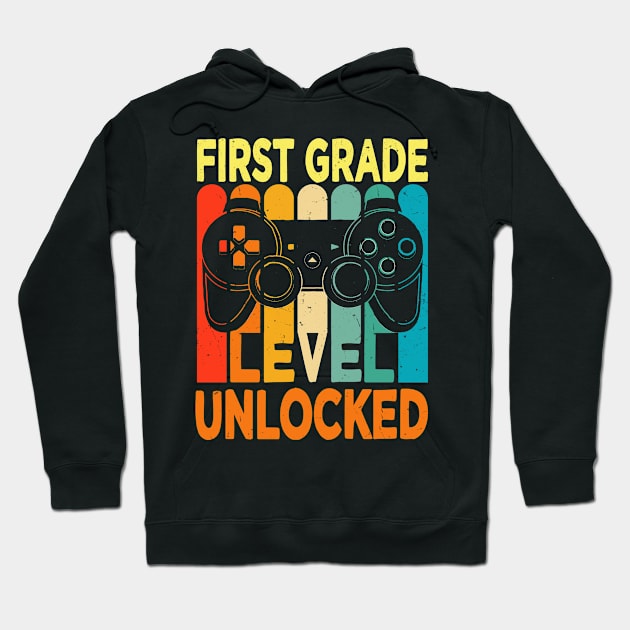 first grade level unlocked Hoodie by Leosit